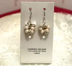 «909»◤完売◢ホワイトカラーピアス*ファルファーレ清楚な佇まい*天然シルバー 909»◤完売◢ホワイトカラーピアス*ファルファーレ清楚な佇まい*天然