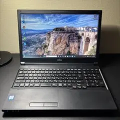 Fujitsu ノートPC ブラック8GBストレージSSD 128GB