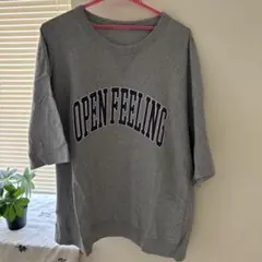 ロゴプリント Tシャツ グレー XL