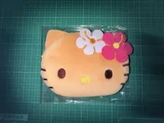 日焼けキティ ミニポーチ 花モチーフ付き