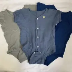 半袖 ベビー肌着 メッシュボディスーツ 3点セット 80 下着