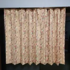 花柄 カーテン 105cm １枚 イエロー系