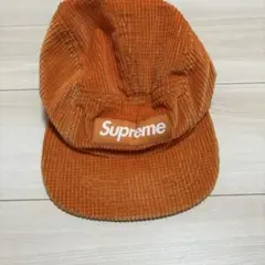 Supreme コーデュロイキャップ オレンジ