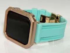 sr★Apple Watchバンド　ラバーベルト　保護カバー　艶消しケース