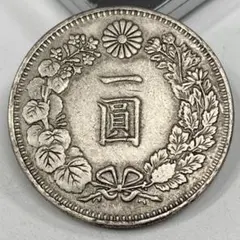 銀貨 一圓 明治十九年 大日本 硬貨 古銭 コイン 竜 蔵品 近代貨幣