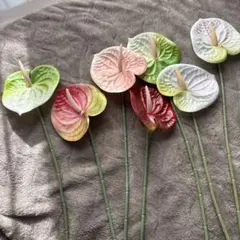 アンスリウム　造花　7本セット　ウェルカムスペース