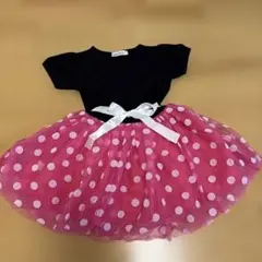 ミニーちゃん風ドット柄 チュール ワンピース