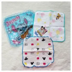 ディズニー ミッキー ミニー スティッチ ミニタオル 3枚セット まとめ売り