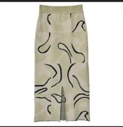 Ameri VINTAGE MEDI CURVE ART TIGHT SKIRT
