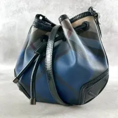 Burberry Super Nova Check Drawstring　Bag