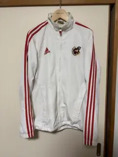 adidas アヤックス トラックジャケット ホワイト×レッド - メルカリ
