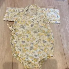 tete a tete ベビー甚平 ロンパース 花柄 70cm