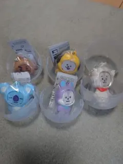 BT21 フォトフレームマスコット　カプセルトイ 5体セット