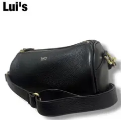 極美品 Lui's ルイス ショルダーバッグ シュリンクレザードラムポーチ