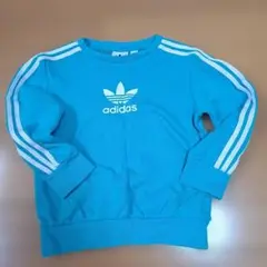 adidas トレーナー 90cm 青 3本ライン