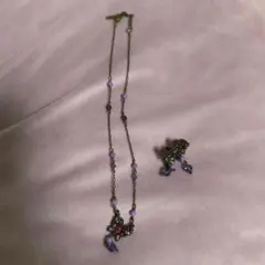 ANNA SUI 蝶モチーフ ネックレス　イヤリング