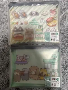 なんでもいきもの　くじ　フラットポーチ　E賞　2点セット