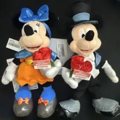 ミッキー ミニー ぬいぐるみバッジ ぬいば 誕生日 タキシード ぬいぐるみ
