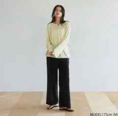 Searoomlynn ベロアパイルイージーパンツ ブラック