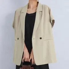 美品✨グリーンレーベルリラクシング ICE フレンチスリーブ シャツジャケット