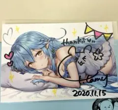 雪花ラミィ 活動一周年記念 数量限定 直筆メッセージ入 ポストカード