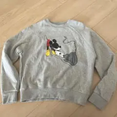 ミッキーマウス プリント グレー トレーナーローリーズファーム