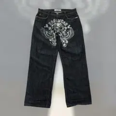 パンツ Rocawear 00s Rocawear ウォッシュ デニム バギーパンツ ショーツ 刺繍