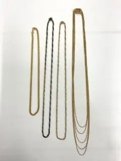 40.625【ネックレス　4本セット】K18GP ヴィンテージ　アンティーク