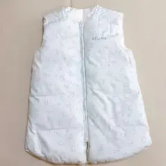 CELINE セリーヌ /ダウンスリーパー /くまさん柄＆ロゴ/水色