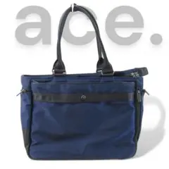 ace. エース ビジネスバッグ ブリーフケース ナイロン レザー 紺色
