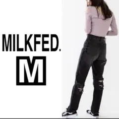 【MILKFED.】レディース★デニム★ジーンズ★クラッシュ★ブラック★Mのサムネイル