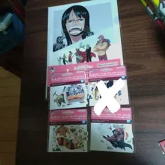 ワンピース　一番くじ　クリアファイル＆フレークシールセット