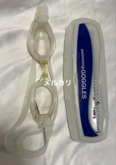 水泳 ゴーグル 白