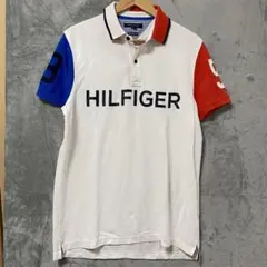 【L1207】 TommyHILFIGER 半袖ポロシャツ サイズL ホワイトのサムネイル