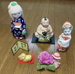日本人形 3体セット 陶器製 置物 - メルカリ