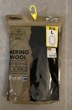 WORKMAN Field Core メリノウール長袖インナー 黒 L