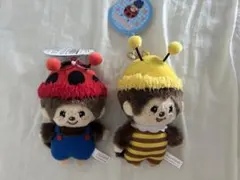 モンチッチ ぬいぐるみ マスコット てんとう虫 ハチ 2点セットのサムネイル