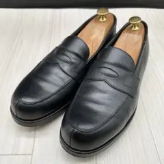 美品【FOOTSTOCK】フットストックUチップ ブラック ローファー