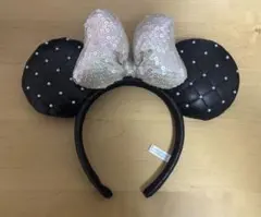 ディズニー カチューシャ 黒キルティング