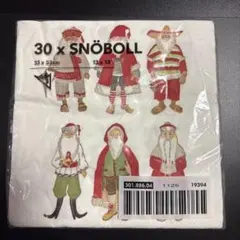 未開封　IKEA SNÖBOLL ペーパーナプキン 30枚　クリスマス サンタのサムネイル