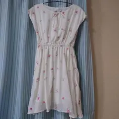 CECIL Mc BEE 花柄ワンピース ホワイト