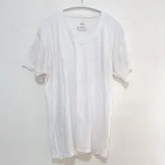 定番！ヘインズ ComfortSoft Vネック 半袖Tシャツ ホワイト Mのサムネイル