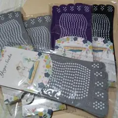 ヨガソックス 5足セット 滑り止め付き