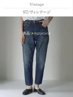 美品☆ミズイロインド mizuiroind定番ハイウェストデニムパンツのサムネイル