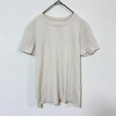 ユニクロ　クールネックTシャツ　レディースM　ベージュ色系　綿100％
