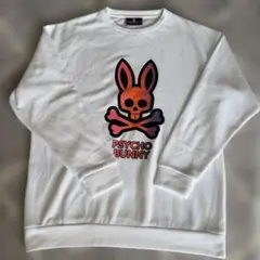 Psycho Bunny サイコバニー　スウェット　ホワイト　メンズ