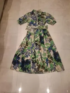 ZARA 花柄 シャツワンピース XS