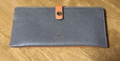 【美品】PELLE BORSA 長財布 ダークグレー/オレンジのサムネイル