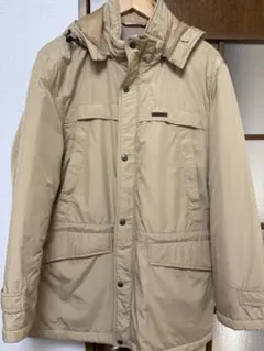 Crocodile フード付きベージュダウンジャケット