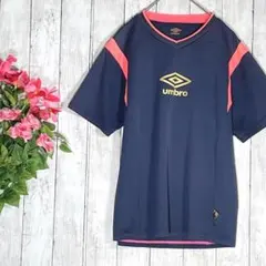 【アンブロ】 Tシャツ トップス ダメージ トレーニングウェア メンズ 紺色 L